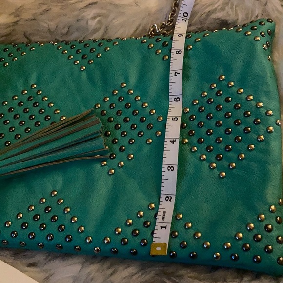 Turquoise Shoulder Plus Crossbody Bag W/Detail - Picture 5 of 5
